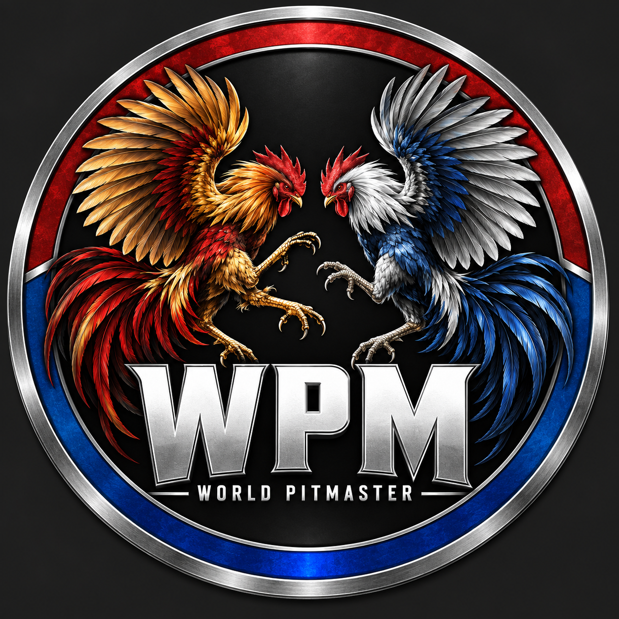 WPM — World Pitmaster, two competing roosters